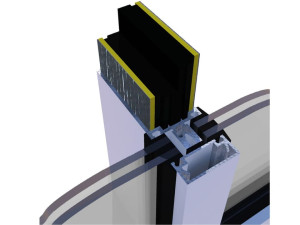 Акустические вставки для стоек и стрингеров в системах навесных стен