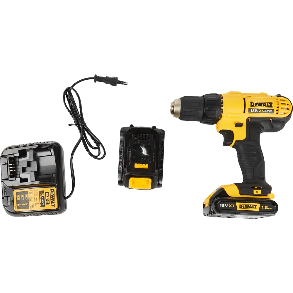 Дрель-шуруповерт аккумуляторная DeWalt DCD771S2, 18 В Li-ion 2х1.5 Ач STLM-2066953 - Вид №13