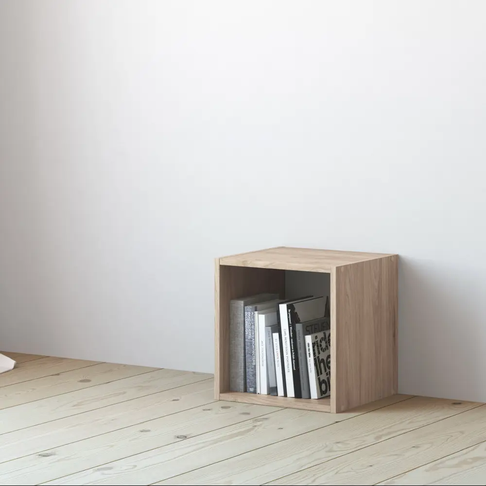Стеллаж Spaceo KUB 1 секция 36x36.1x31.7 см ЛДСП цвет гикори джексон 82731875 STLM-2159805 