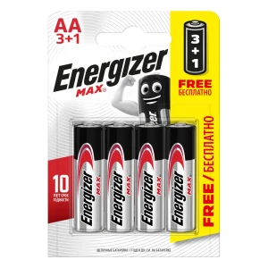 Батарейка алкалиновая Energizer Maximum AA/LR06 3+1 шт. 16494295 STLM-2068086