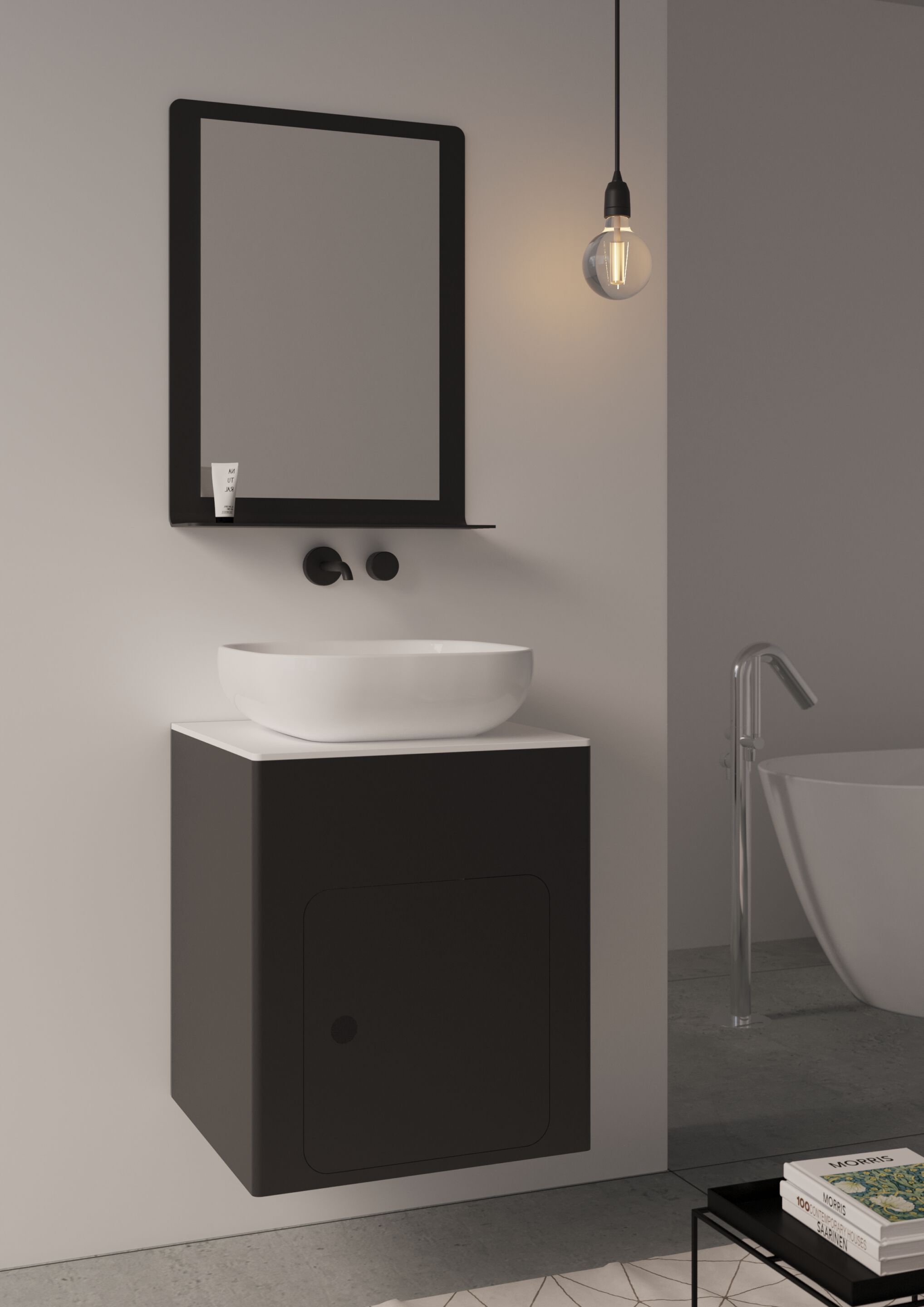 Алюминиевый подвесной умывальник с дверцами GSG Ceramic Design NEW YORK ARCH-00038928 - Вид №3