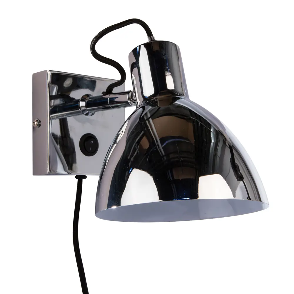 Бра Inspire Huvud 1xE27x40 Вт, металл, цвет хром 16739379 STLM-2191882 