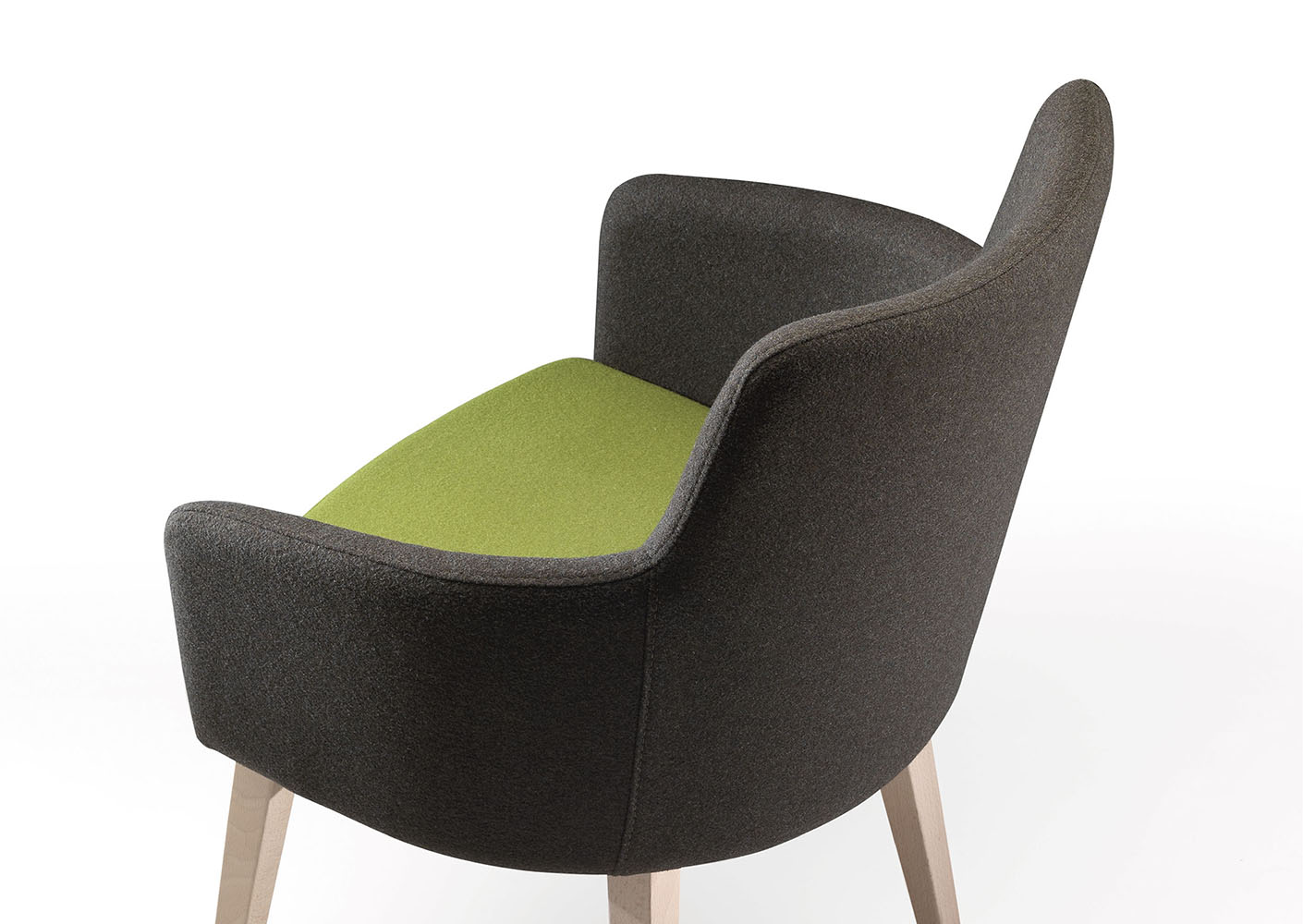 Marka 570 Кресло с каркасом из древесины бука, 4 ножки. Сиденье и спинка мягкие. Et al. Marka - Вид №1