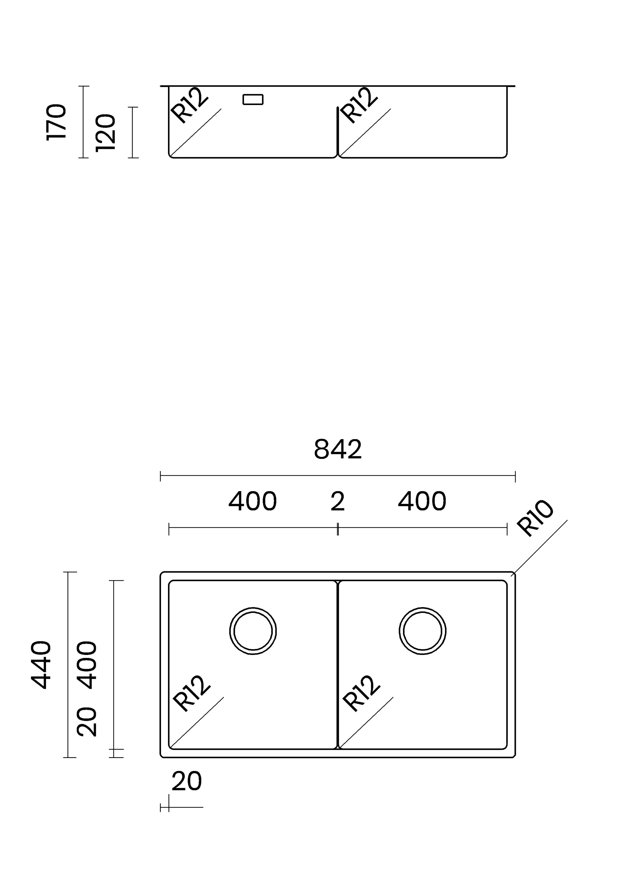 2 раковины из нержавеющей стали TASCA Icon ARCH-00132007 - Вид №5