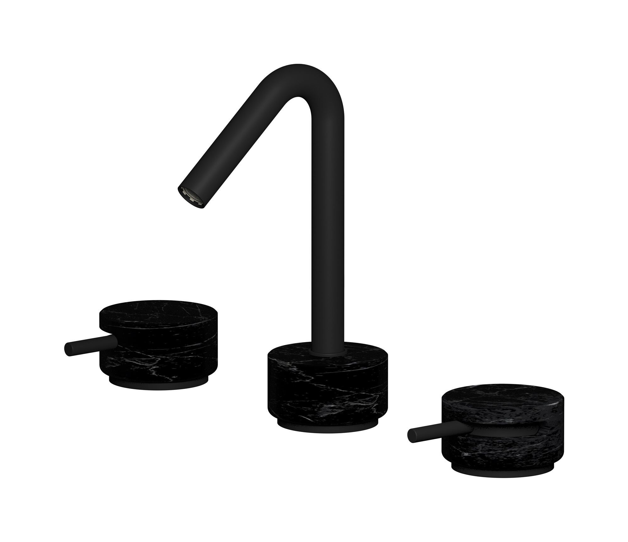 Смеситель для раковины с 3 отверстиями для мраморной столешницы с автоматическим сливом IB мрамор + мрамор Elle ARCH-00040657 - Вид №7