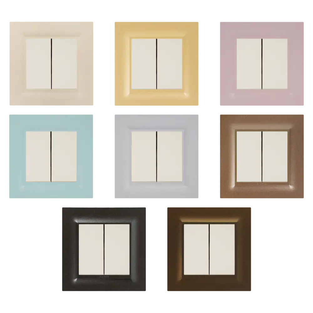 82064675 Выключатель встраиваемый Legrand Structura 2 клавиши, цвет слоновая кость STLM-0018659 - Вид №1