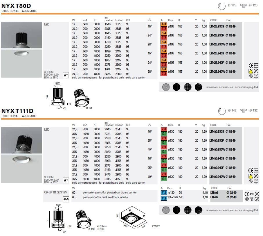 Регулируемый встраиваемый прожектор Lucifero's NYX TRIMLESS ARCH-00129813 - Вид №9