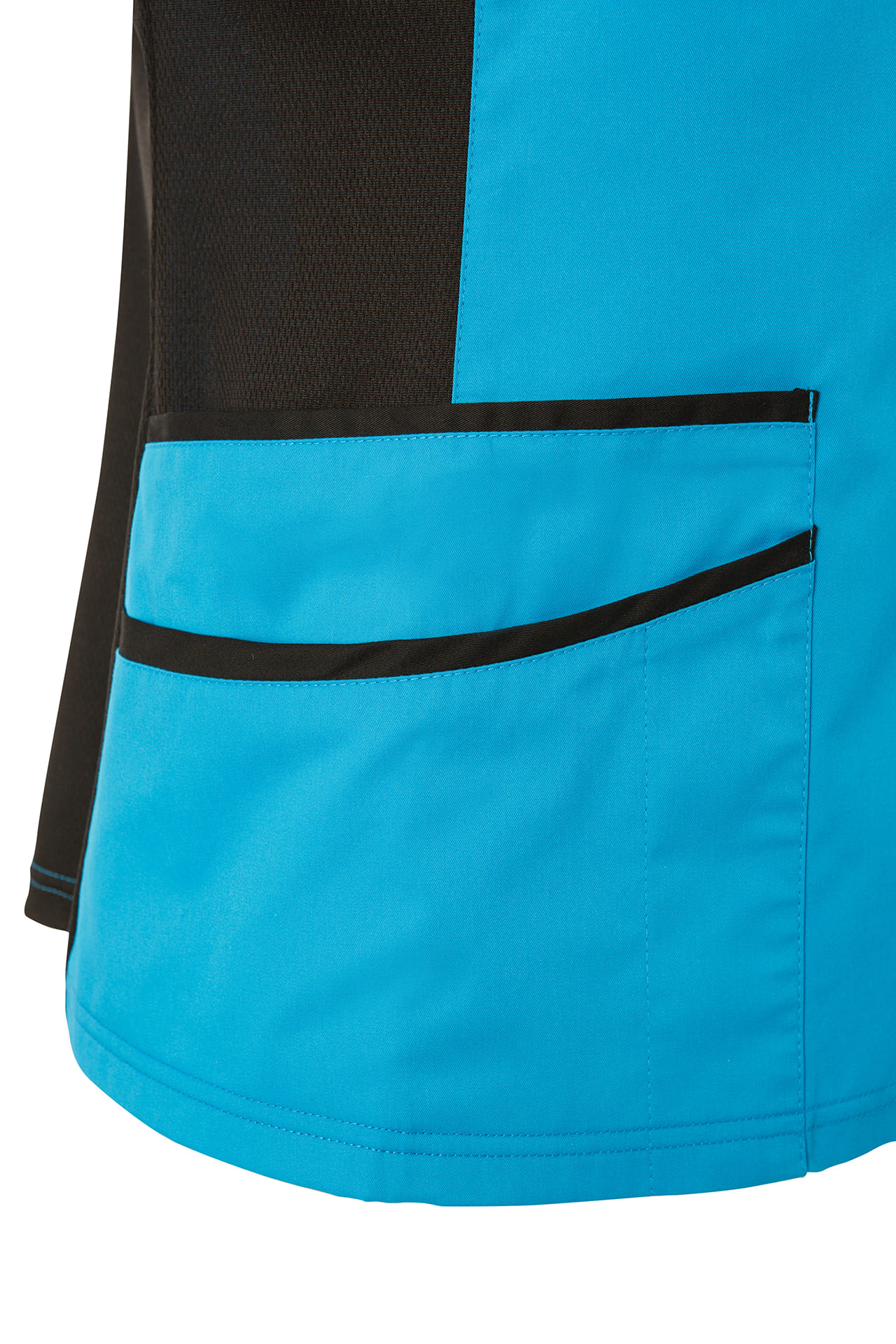 5048419 Блуза ОРИОН женская бирюза-черная  Медицинская одежда  размер 52-54/170-176 Спецодежда  - Вид №3