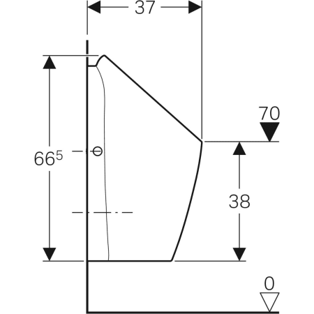 116.071.00.1 Настенный писсуар, уринал с мушкой Geberit  - Вид №3