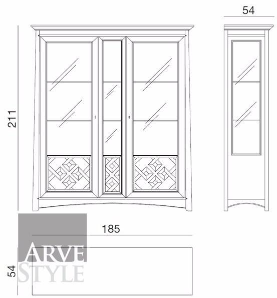 Arvestyle Витрина из лакированного массива дерева Naima Sl-0551-w - Вид №8