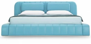 Now & Future Двуспальная кровать из кожи с обитым изголовьем