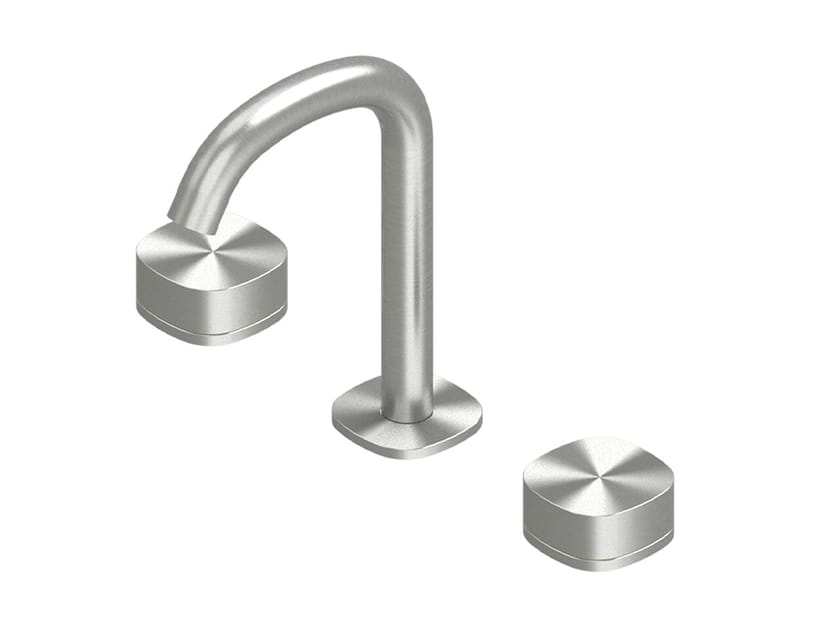 Смеситель для раковины с 3 отверстиями из нержавеющей стали Quadrodesign супер ARCH-00032891