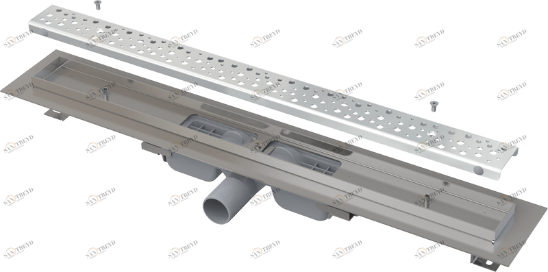 Водоотводящий желоб Antivandal с решеткой ALCAPLAST APZ111LOW