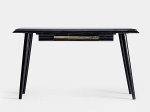 Деревянный письменный стол из манго и мрамора с ящиками