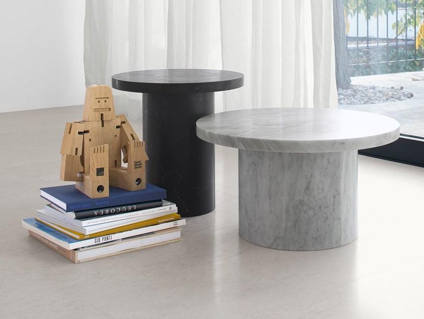 e15 Круглый мраморный журнальный столик в современном стиле для гостиной  Es08  - Вид №4