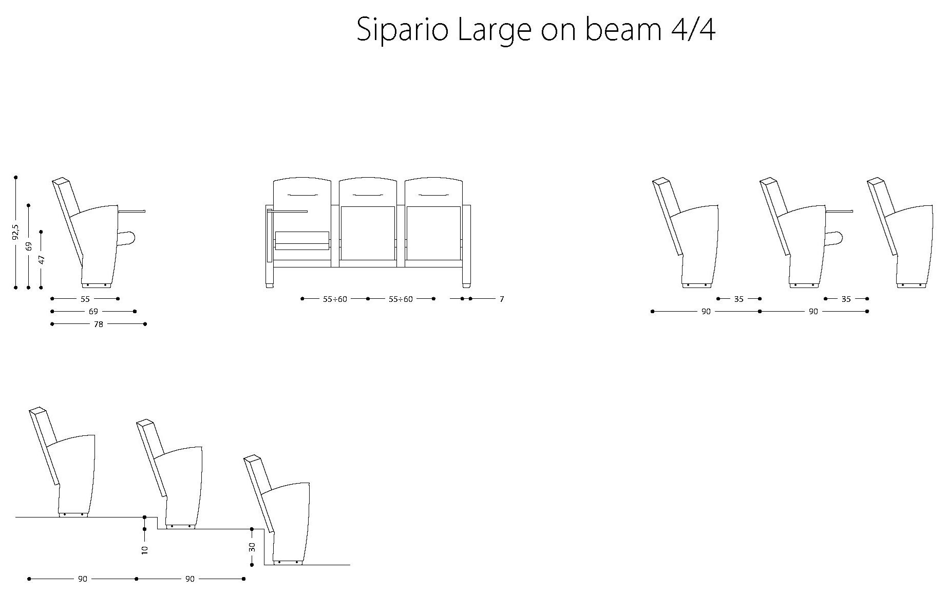 Кресло для аудитории из ткани с откидным верхом LAMM SIPARIO ARCH-00149742 - Вид №17