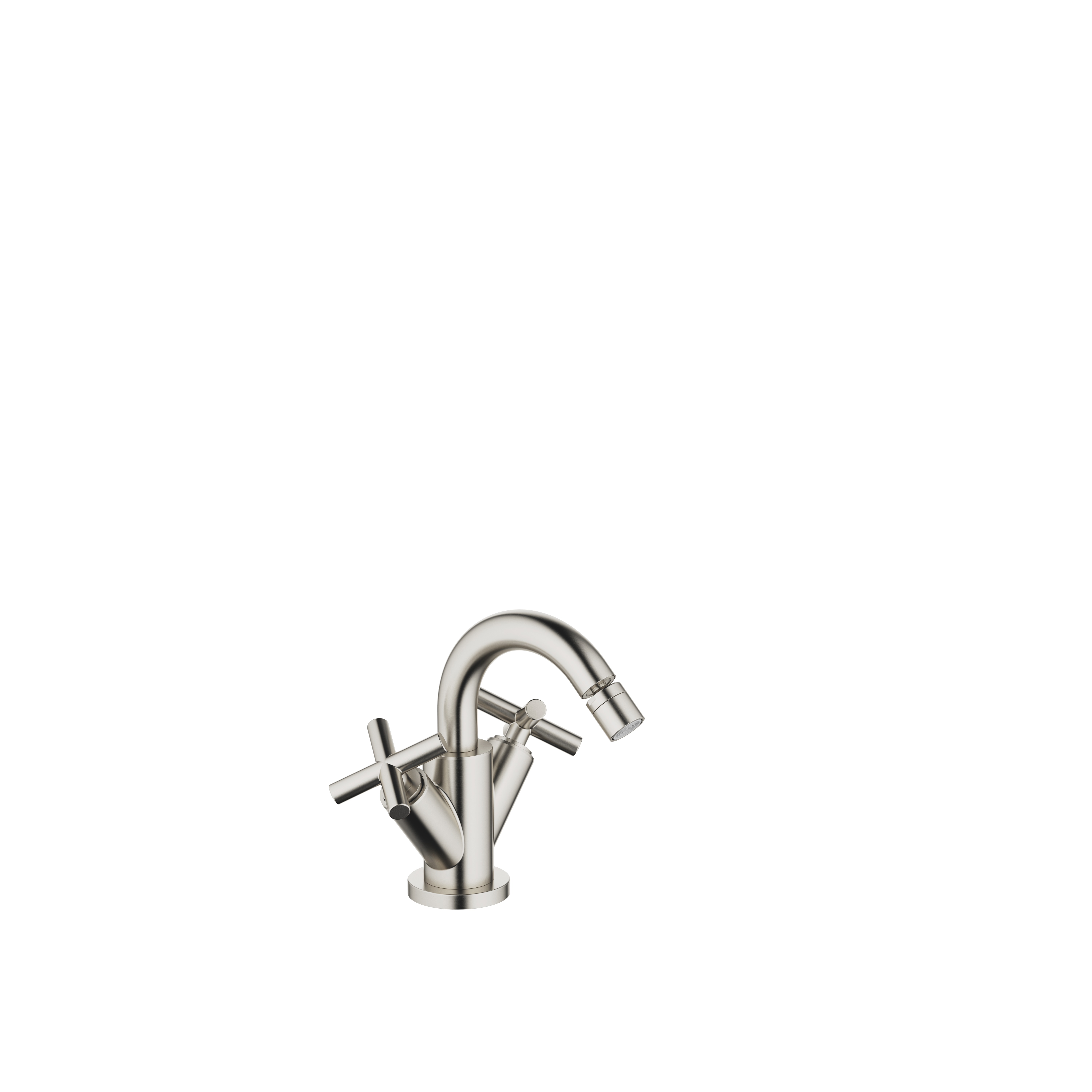 ТАРА Смеситель для биде на одно отверстие со сливным клапаном - матовая платина DornBracht Tara 24510892-06