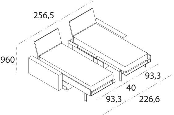 CLEI Диван-трансформер в 2-х местной ткани Ella & louis sun-id-1505531 - Вид №13