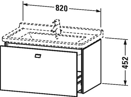 BR404201818 Brioso Тумбочка подвесная Белый матовый, декор Duravit - Вид №1