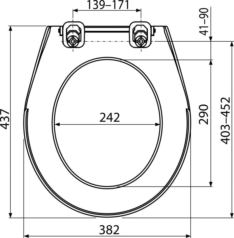 A60 Крышка сиденье для унитаза ALCAPLAST  - Вид №1