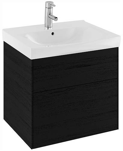 42555 IFO Sense тумба под умывальник с двумя ящиками, W = 600 мм, W1 = 622 мм, шпон черного дуба - Вид №7