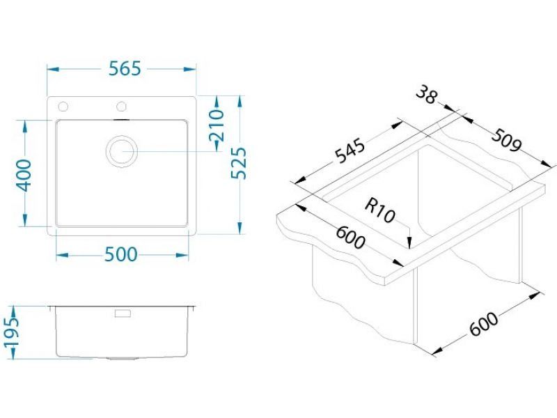 Мойка Alveus Pure 70 1122385 - Вид №1