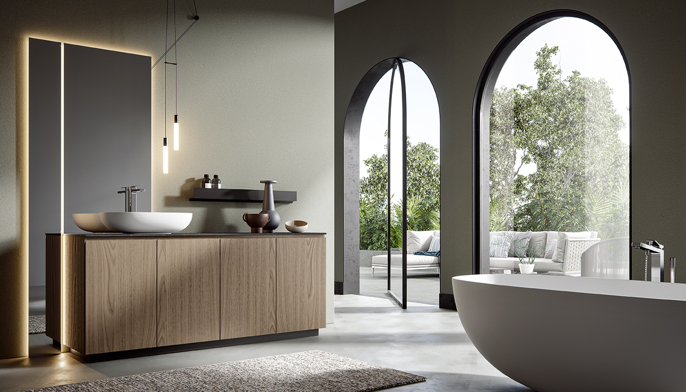 Edone МЕБЕЛЬ ДЛЯ ВАННОЙ с мягкими и элегантными линиями sun-id-2009029