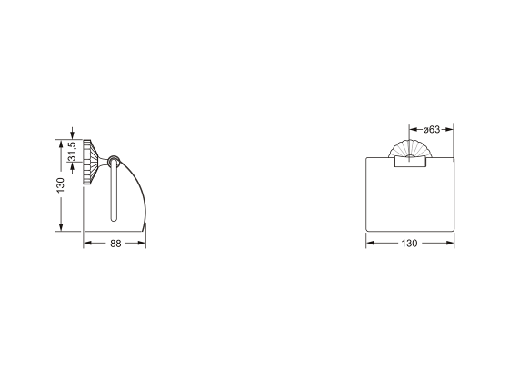 Держатель для туалетной бумаги JOERGER Cronos Crystal 637.00.014.000 - Вид №1