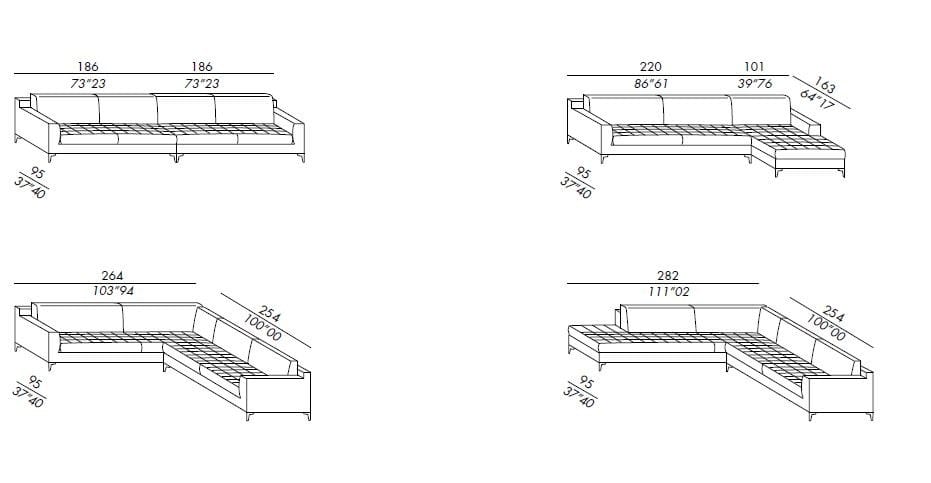 Кожаный диван Meridiani Prince ARCH-00138626 - Вид №4