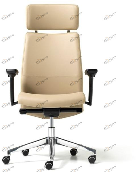 Diemme Офисное кресло руководителя из эко-кожи с 5 спицами и подголовником Duke sun-id-1346681