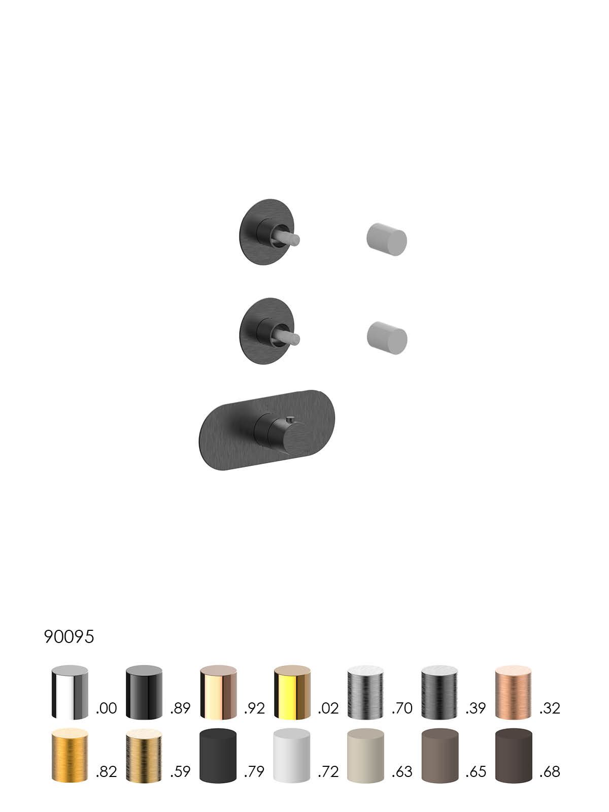 Термостатический смеситель для душа с 3 отверстиями Rubinetterie Frattini отдельная эстетика ARCH-00056277 - Вид №1