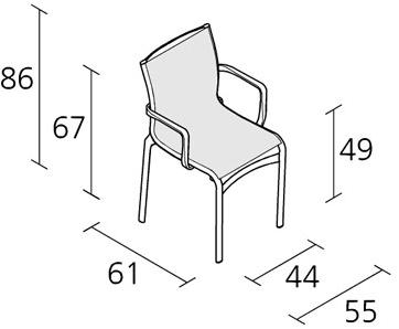 Alias Стул из сетки с подлокотниками Frame sun-id-1358763 - Вид №8