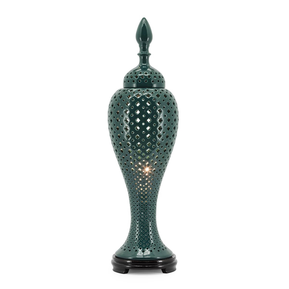 500247-86 ABHIKA СВЕТИЛЬНИК MING CROSS DARK GREEN  - Вид №1