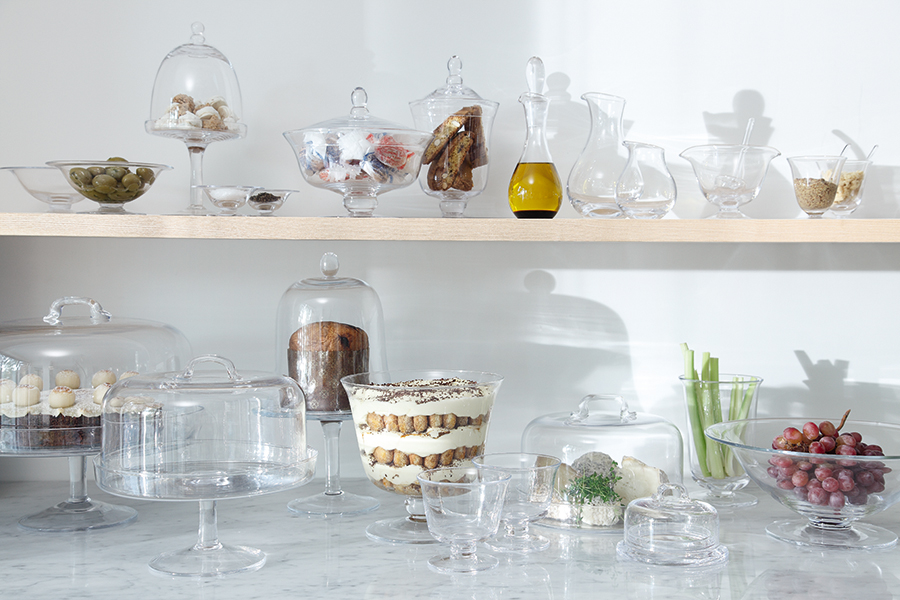 G1590-01-991 Блюдо со стеклянным куполом serve 20,5 х 25 см дуб LSA International  - Вид №1