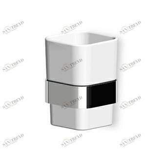 ZAC713 Настенный подстаканник с белой керамической чашкой Zucchetti Soft 