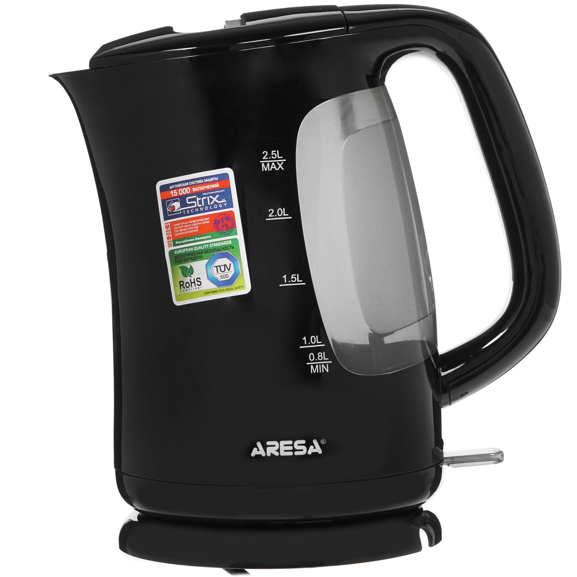 8165708 Электрочайник Aresa AR-3455 черный STDN-0073376