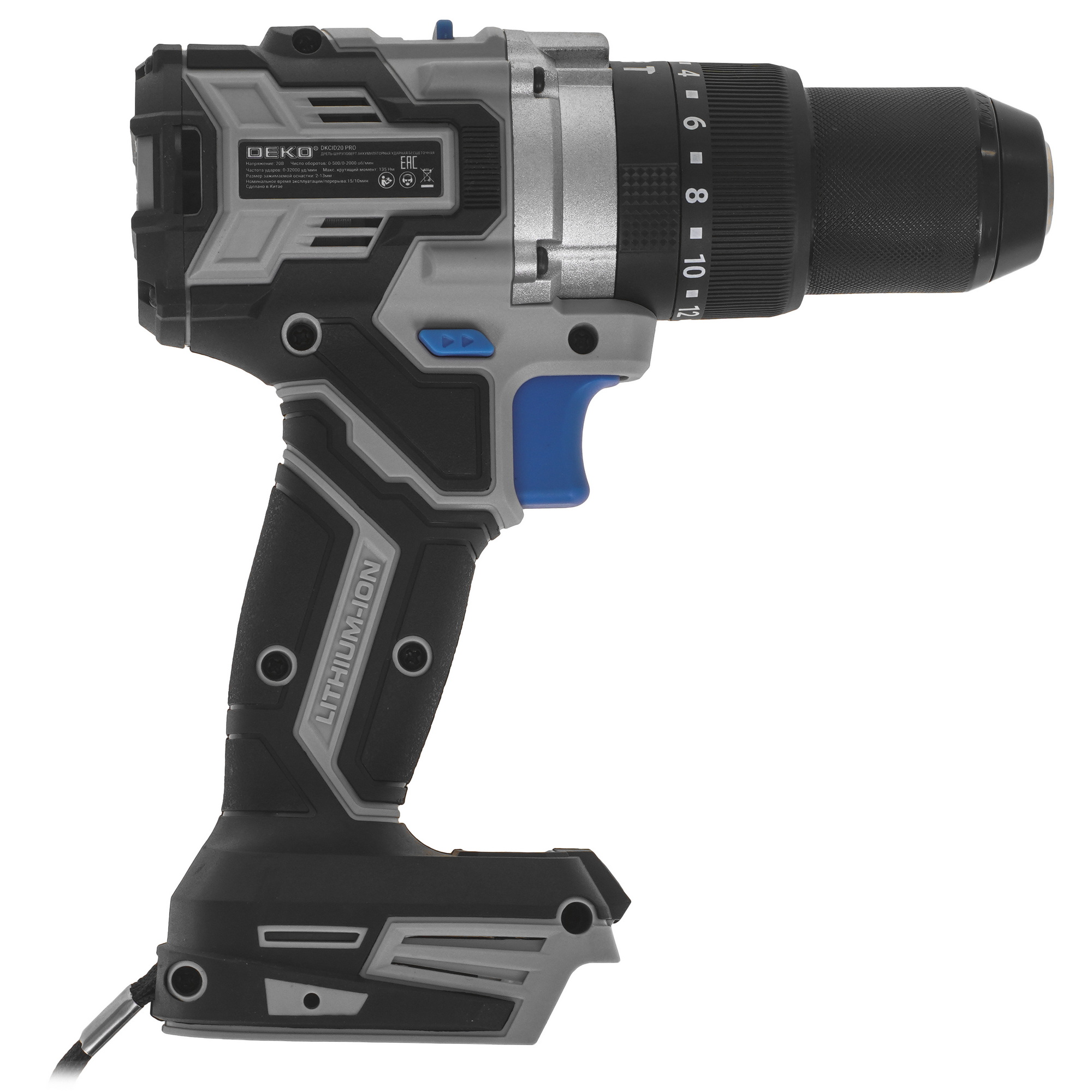 Дрель-шуруповерт DEKO DKCID20 PRO   , Без ЗУ, Без АКБ 5613761 STDN-0059861 - Вид №1