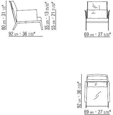 Flexform Кресло Bergere со съемным кожаным чехлом с подлокотниками Happy hour sun-id-1471875 - Вид №5