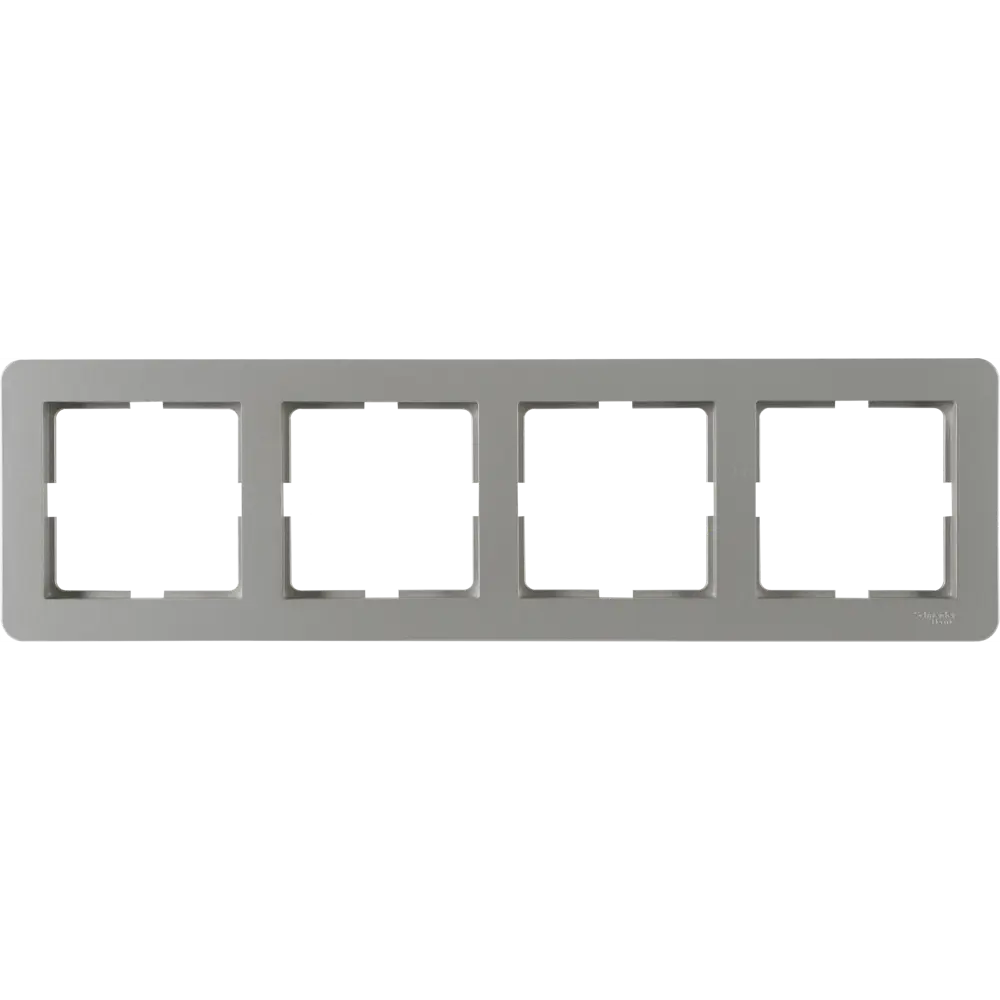 Рамка SYSTEME ELECTRIC W59 Deco на 4 модуля в цвете платина 82593341 STLM-0030834