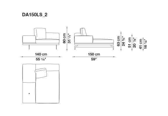 3-местный тканевый диван с полуостровом B&B Italia док ARCH-00061121 - Вид №62