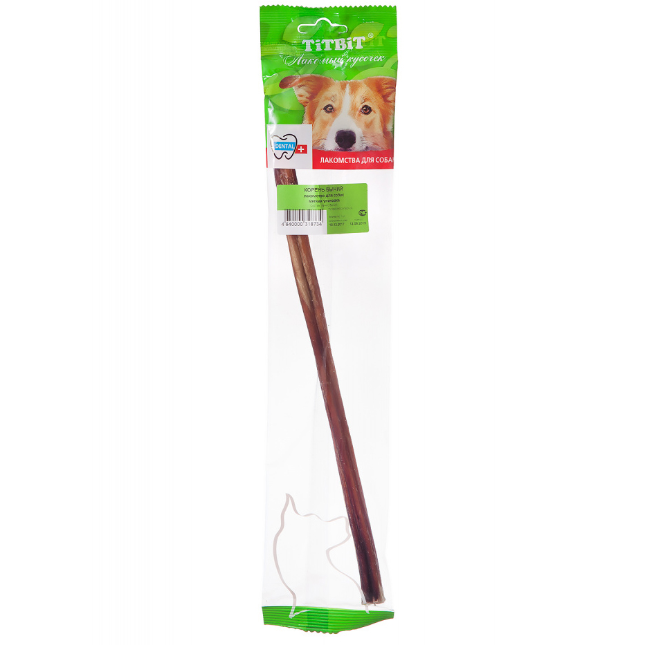 ПР0007087 Лакомство для собак Корень бычий TITBIT 