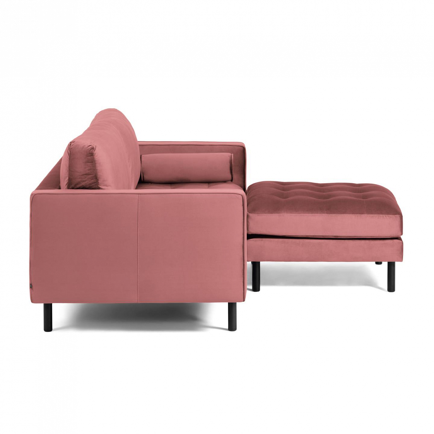 088085 BOGART Диван 2-местный розовый бархат с пуфом 182 cm La Forma Debra - Вид №3