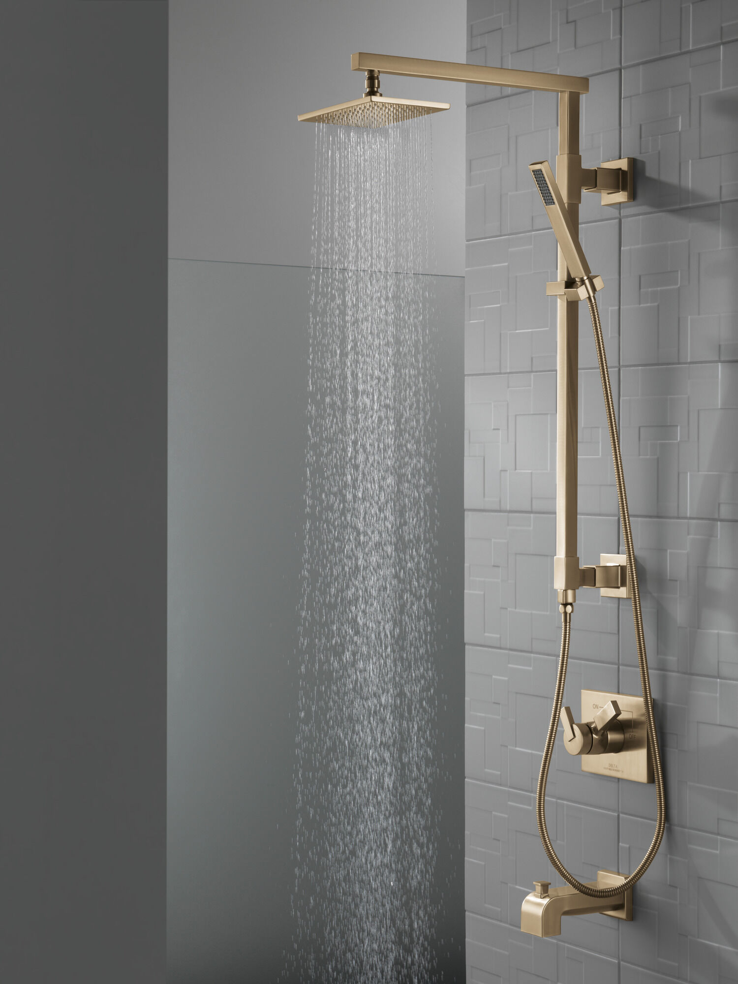 58420-CZ Душевая колонна угловая 26 дюймов Delta Faucet Universal Showering Шампанское бронза  - Вид №9