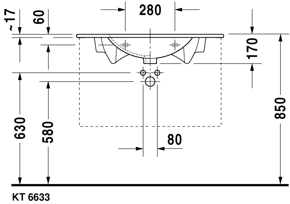 0499830000 Подвесная раковина настенная овальная Duravit Darling New - Вид №10