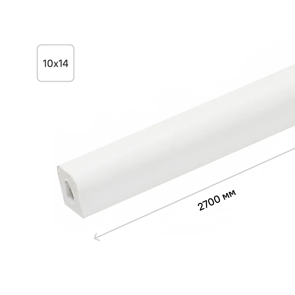 Штапик 10x14x2700 мм ПВХ вспененный цвет белый 18133371 STLM-2210624 Santreyd 