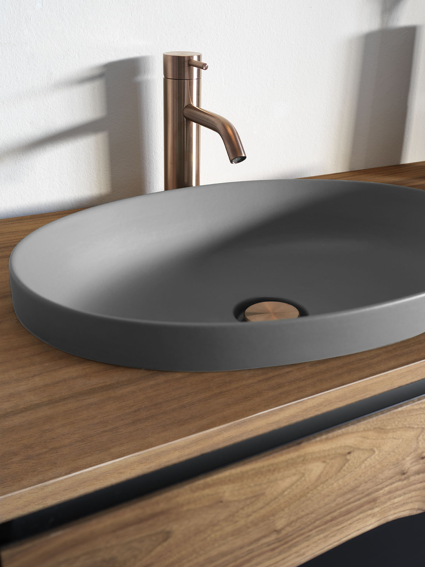 C525M4L70.101RV Тумба подвесная с 4 выдвижными ящиками 50 см A. e T. Italia TRACE Белый матовый - Дуб Италия AeT ITALIA - Вид №12