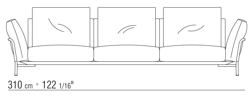 3-местный тканевый диван Flexform AMBROEUS ARCH-00035598 - Вид №3