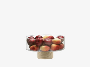 Задник из дутого стекла и ясеня-Ø25cm