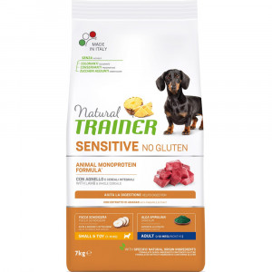 ПР0059554 Корм для собак TRAINER Natural Sensitive без глютена для мелких пород, ягненок сух. 7кг NATURAL TRAINER