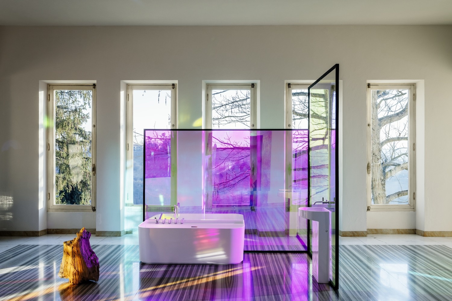 H8113410001121 Раковина, объединенная с пьедесталом, без места для установки смесителя, крепление к стене, включает керамическую крышку для сливного отверстия LAUFEN PRO - Вид №3